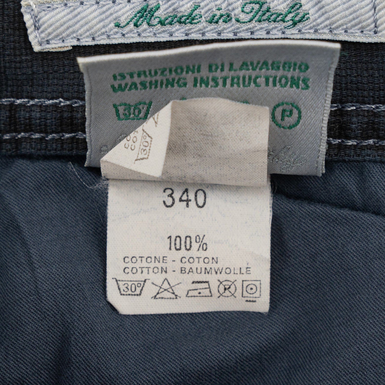 415$ LUIGI BORRELLI NAPOLI Dark Blue Denim 5 Pockets Jeans 36 US / 50 EU