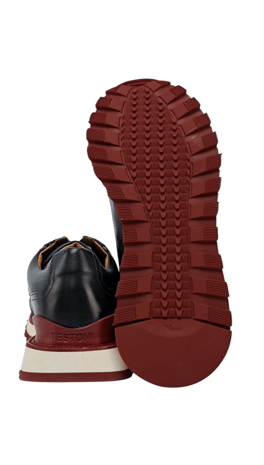1100$ TESTONI "Moena" Blue Sneaker Nabuk Calf + Deerskin 8 UK / 9 US / 42 IT