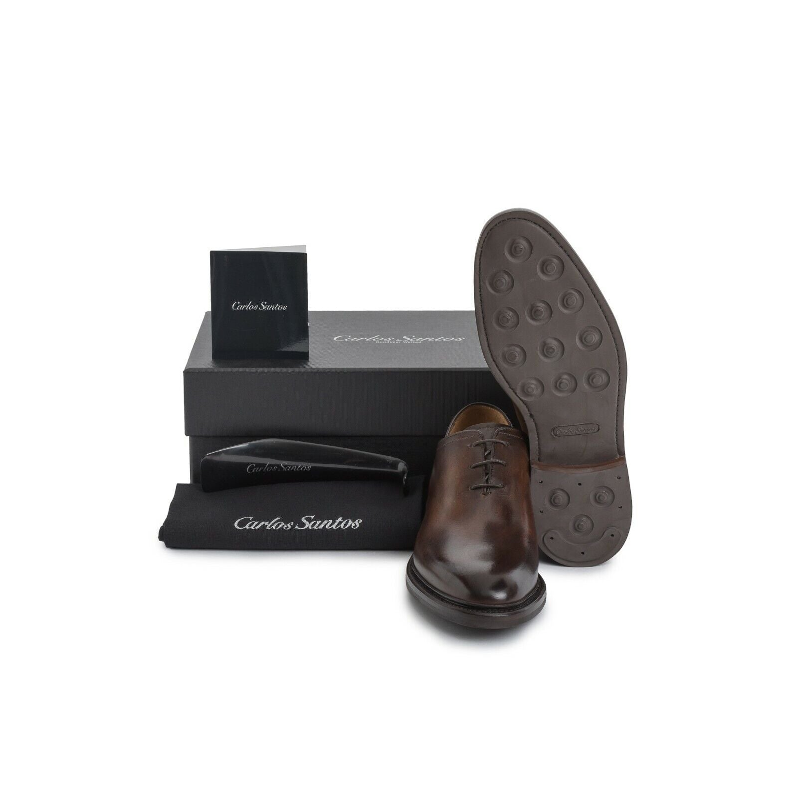 Carlos Santos Leather Wholecut Shoes Brown Coimbra Goodyear Welted 9289