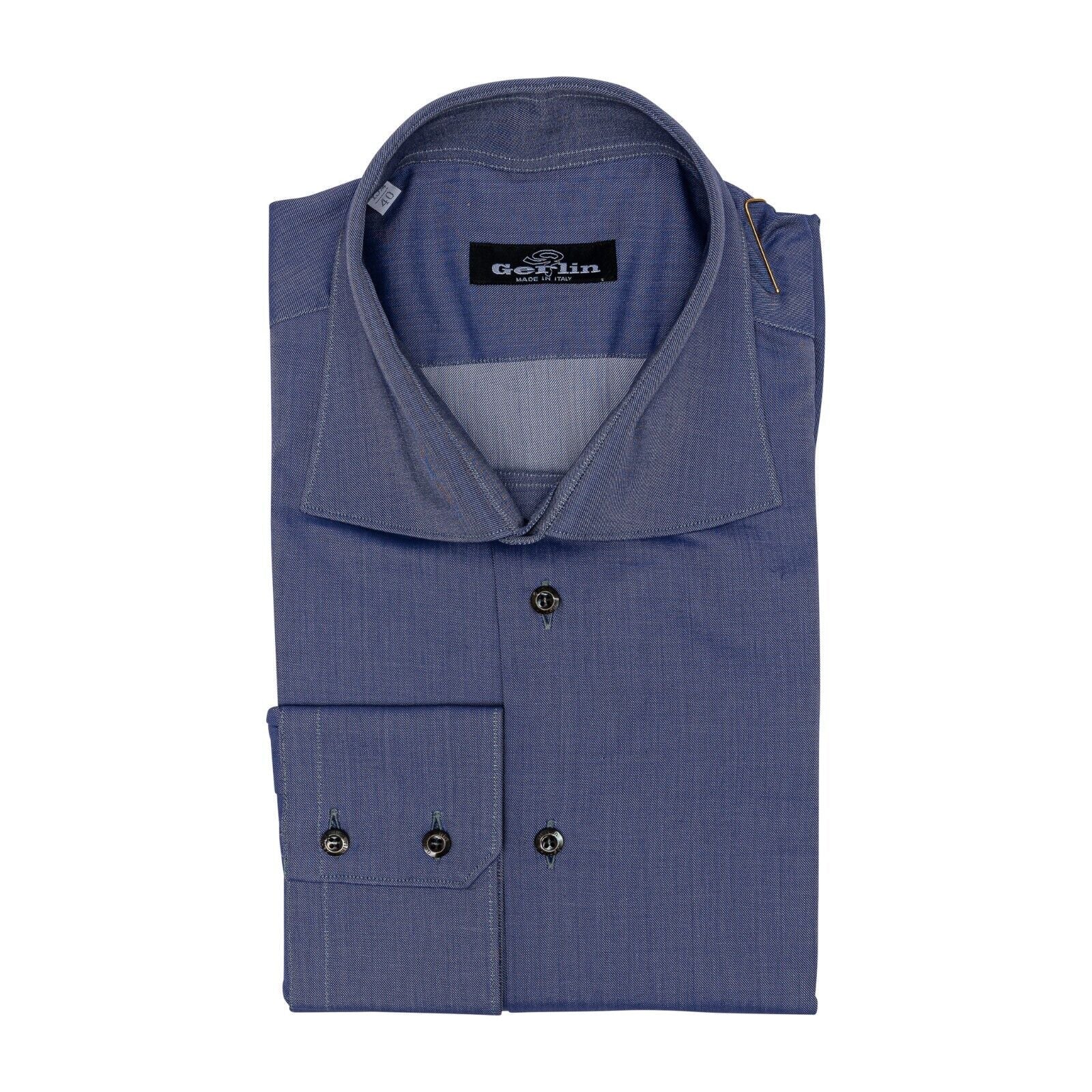 690$ LUXURY GERLIN Shirt Violet Fine T.MASON Cotton 1N BIJAN