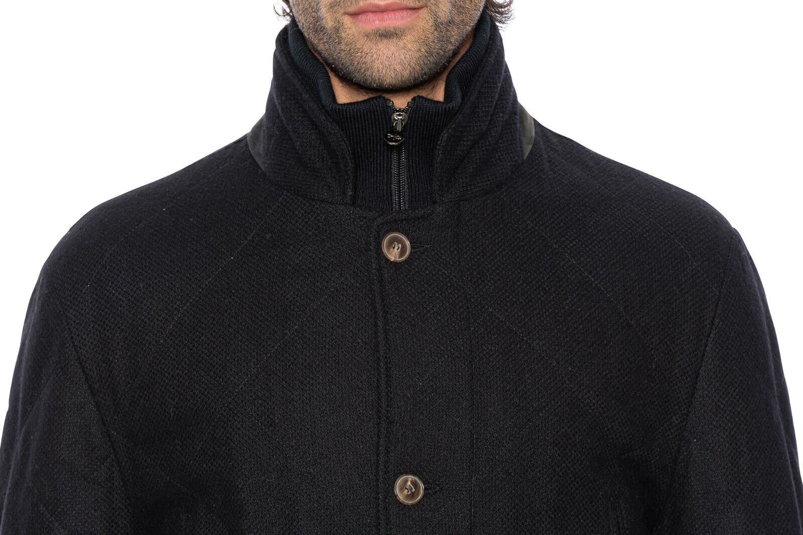 $6000 HETTABRETZ Coat Jacket With Bib Camel Hair / Lambskin / Wool 40 US / 50 EU