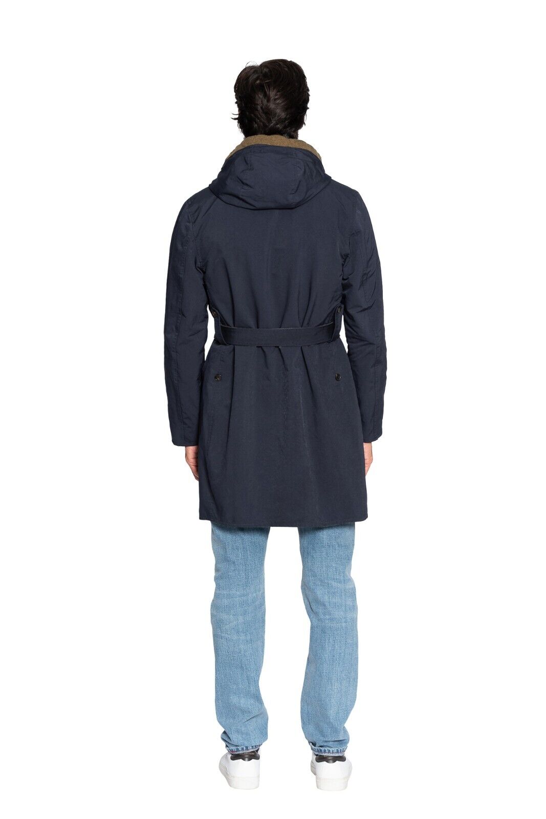 850$ M.I.D.A TOKYO-FIRENZE Parka Coat Reversible Wool Blue / Gray 42 US / 52 EU