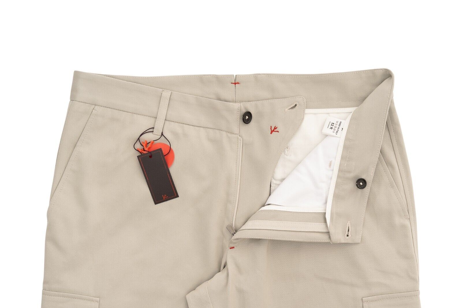 690$ ISAIA NAPOLI Beige Sartorial Cargo Trousers Pant Cotton 36 US / 52 EU