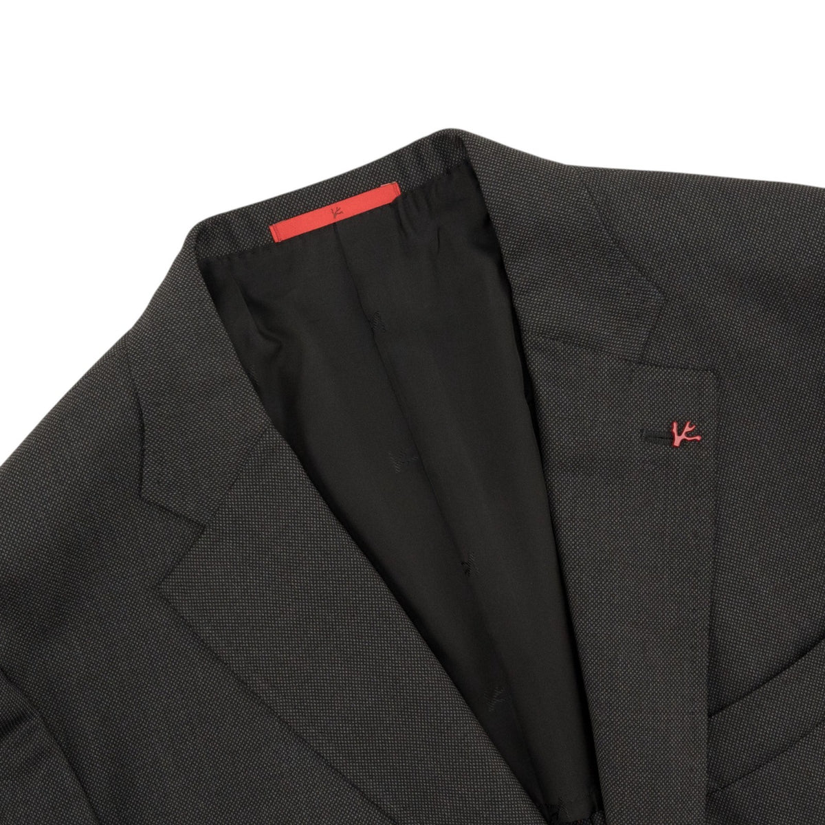 $6550 ISAIA NAPOLI "Capri" Charcoal Gray Suit Hand-Sewn Wool Micro Grisaglia