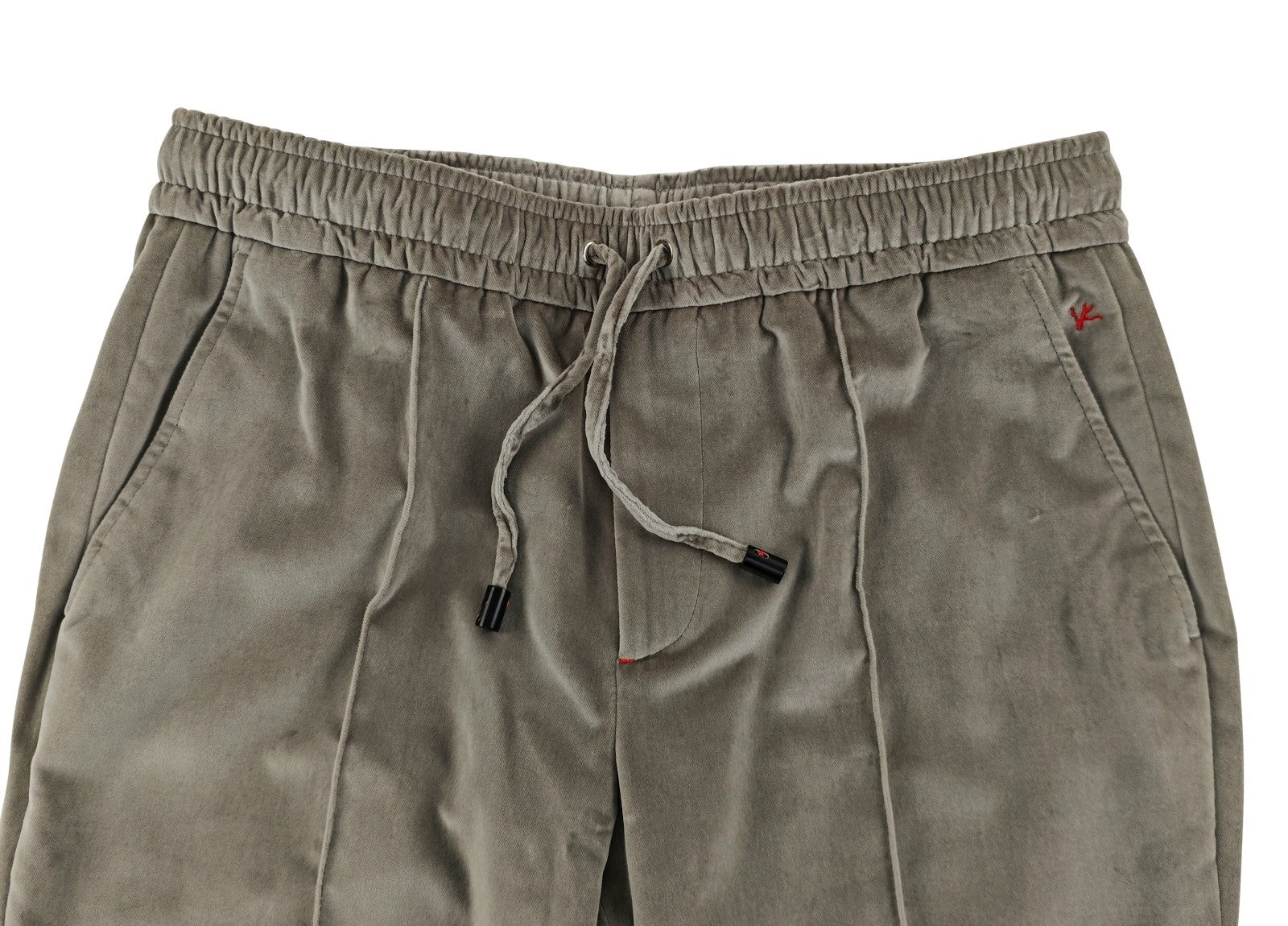 $6500 ISAIA NAPOLI "Amalfi" Gray Hand-Sewn College Tracksuit Velvet Cotton