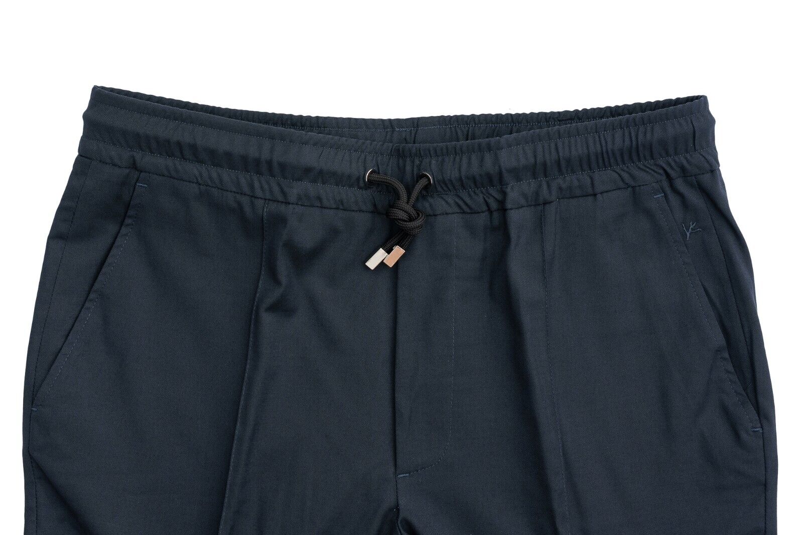 1100$ ISAIA NAPOLI Blu Drawstring Trousers Pant Striped Wool Blend 28 US / 44 EU