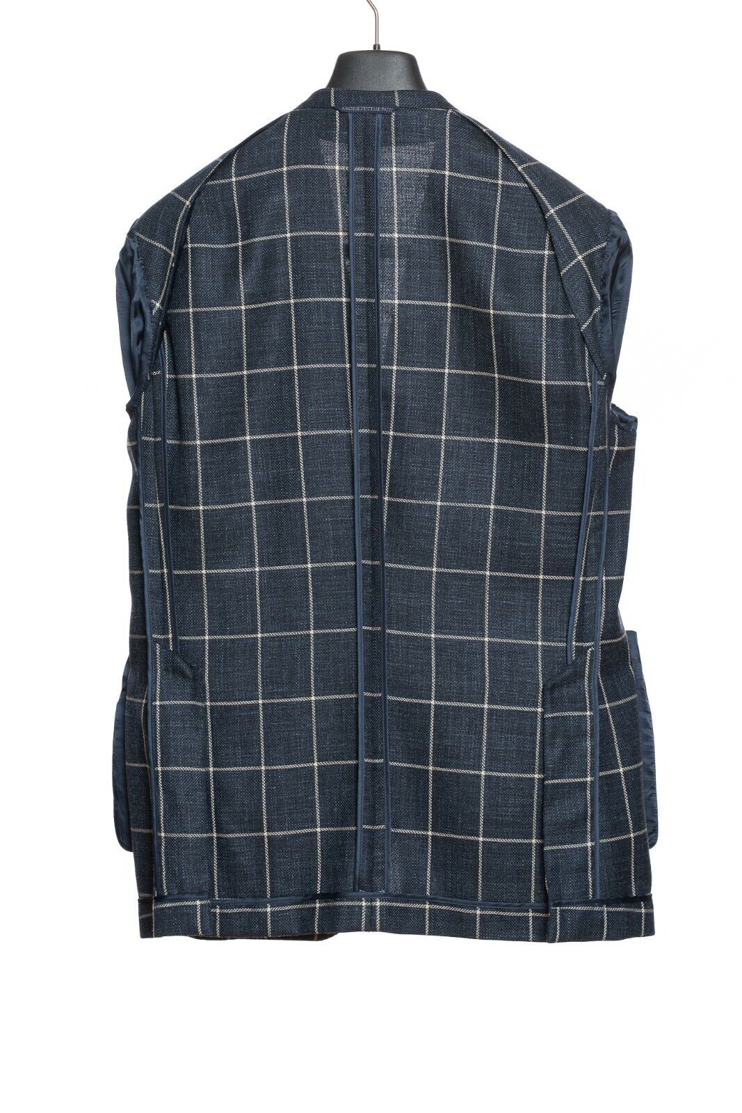2200$ BELVEST Jacket Blue Checks Wool Silk Linen Drop 7 JACKETINTHEBOX Edition