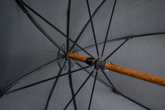 RARE!! MARIO TALARICO NAPOLI Umbrella Black Handmade Real "OSTRICH" Handle