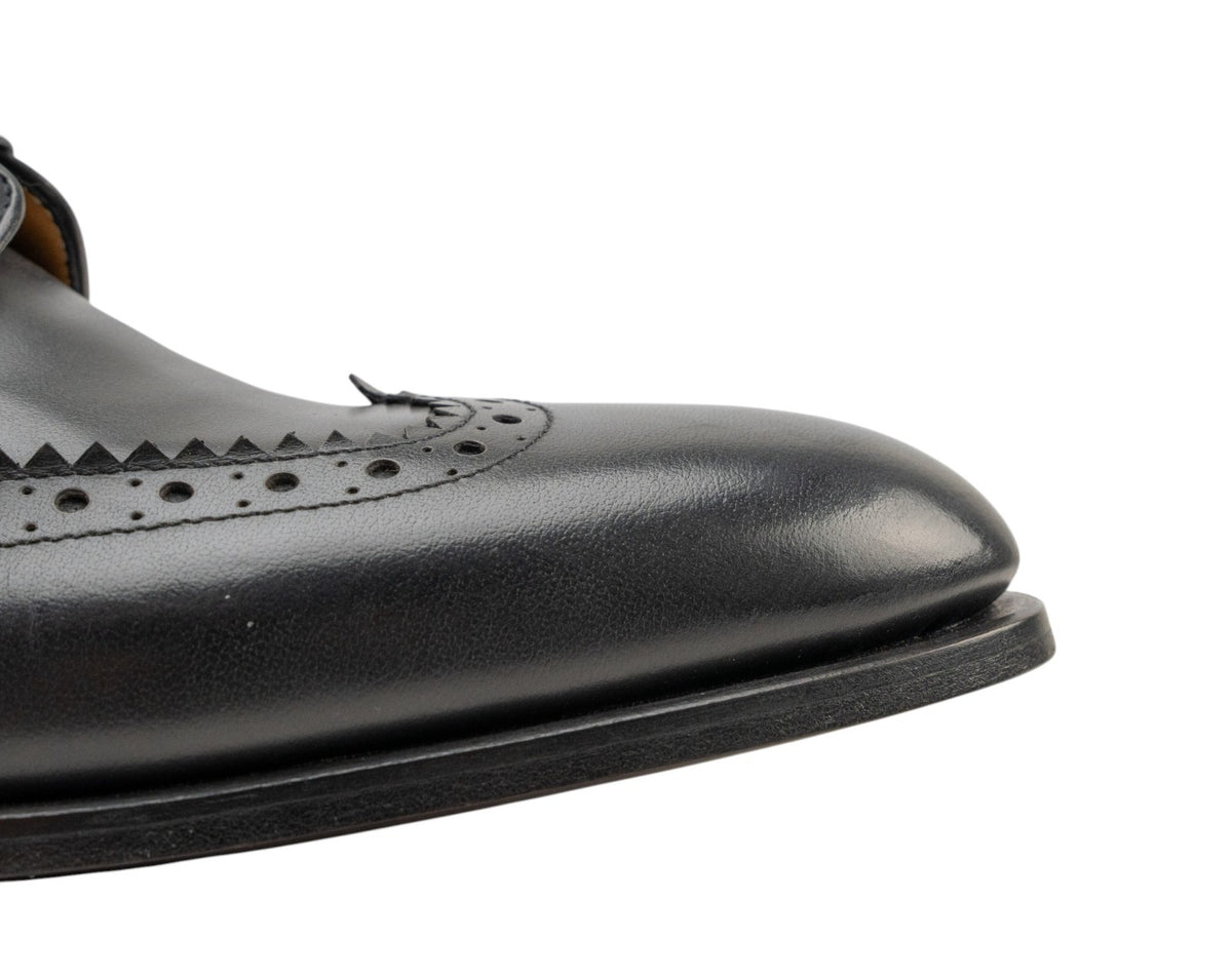 1450$ TESTONI Bolognese Construction Derby Shoes Calf Asphalt 12 UK 13 US 44 IT