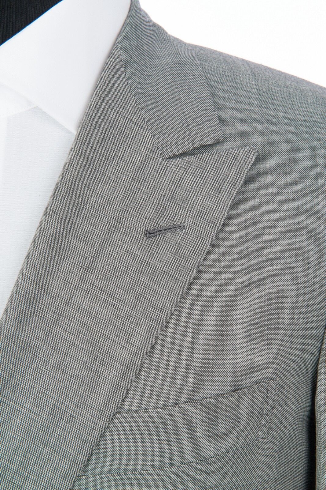 $4590 D'AVENZA Grey Wool Double Breasted Suit Hand-Sewn in Italy 40 US / 50 EU