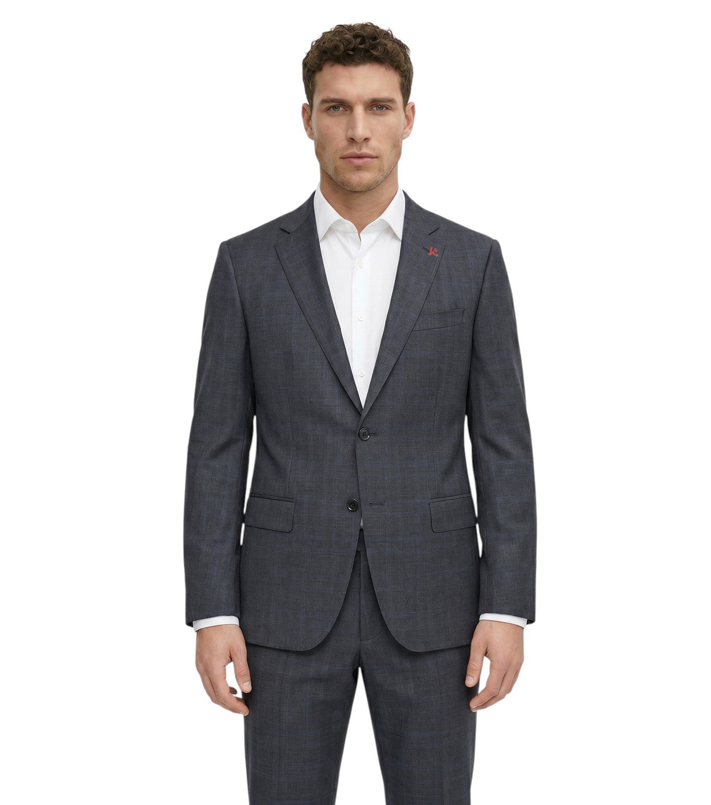 $6800 ISAIA "Sanita" Gray Hand-Sewn Suit Fine Wool Glen Plaid 42 US / 52 EU 8R