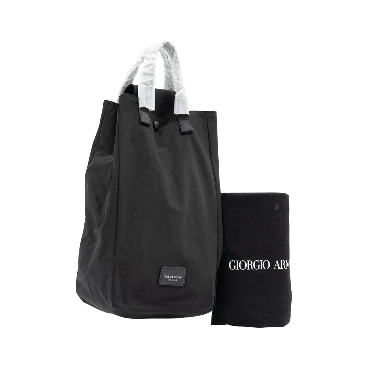 $1995 GIORGIO ARMANI Black Label LARGE Duffle Bag Travel + Mini Shopper Bag