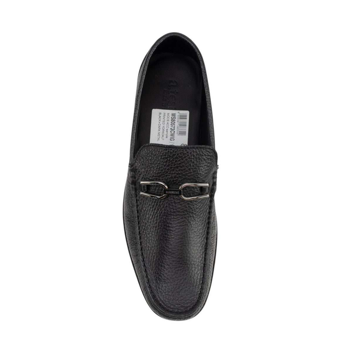 1200$ TESTONI Mocs Black Driver Loafer Printed York Cakf Metal 8 UK 9 US 42 IT