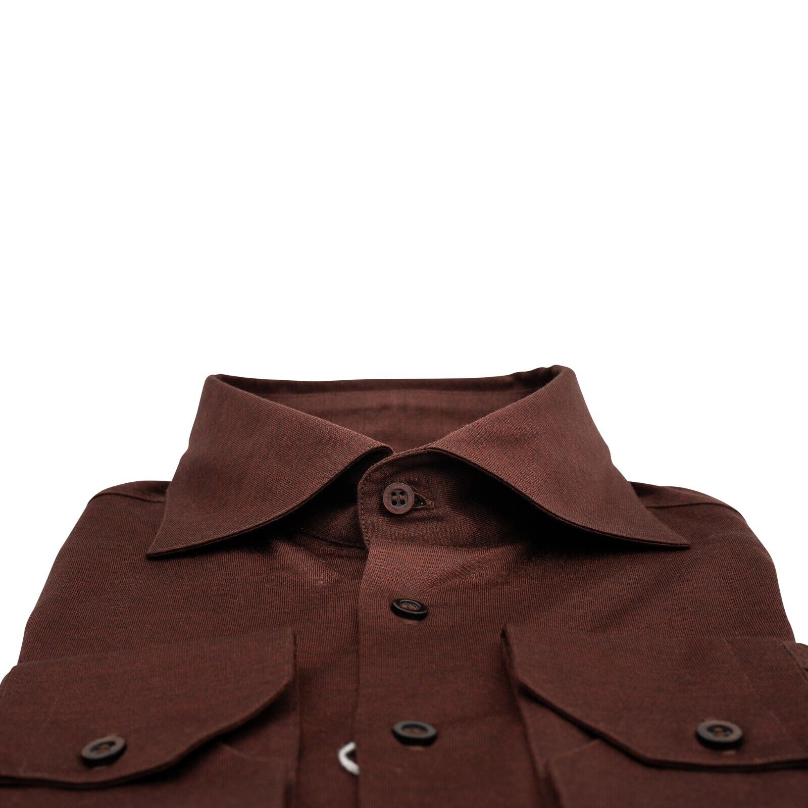 1400$ LUXURY MAROL BOLOGNA Shirt Burdundy 100% COMO SILK Jersey 16 - 41