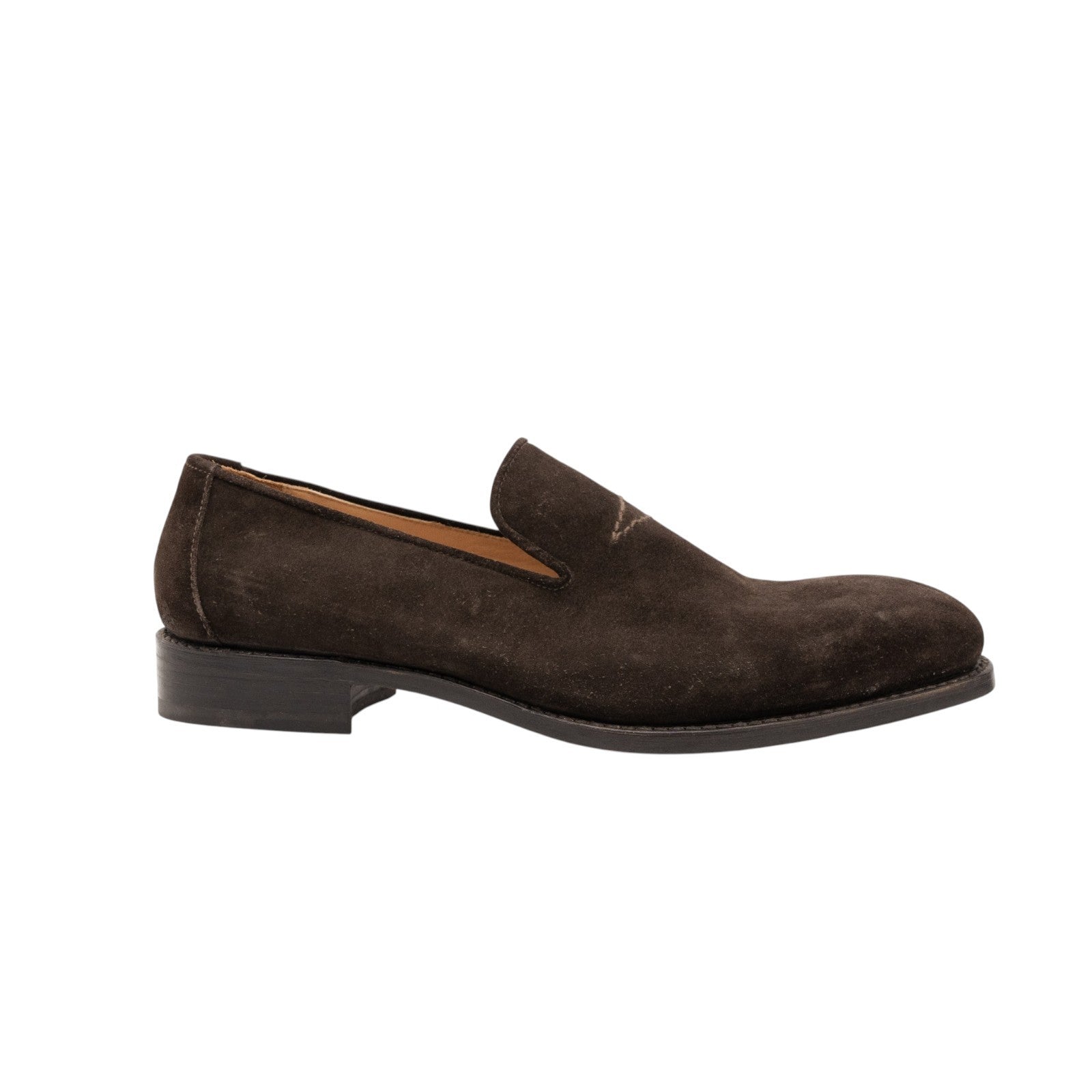 1050$ MARIANO RUBINACCI NAPOLI Slippers Loafers Shoes Dark Brown Suede