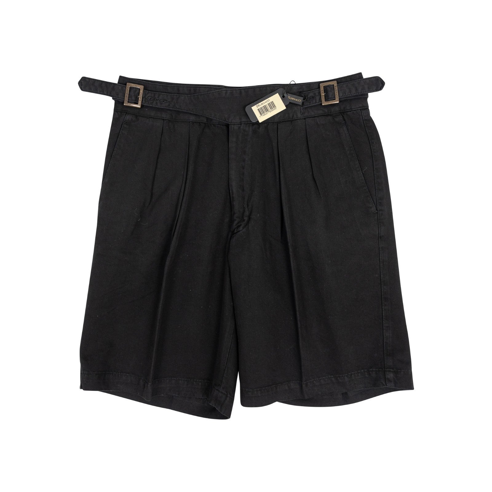 550$ RUBINACCI NAPOLI Manny Gurkha Black Short Pant Cotton