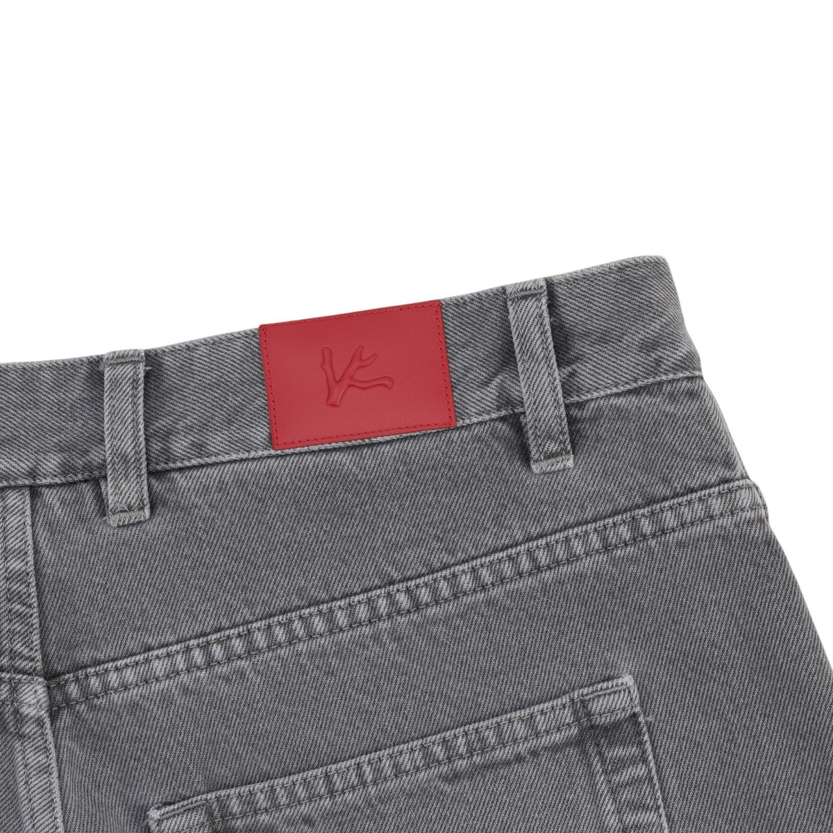 795$ ISAIA NAPOLI "Chiaia" Gray Denim Jeans Pant Cotton Regular - Leather Tag