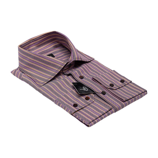 690$ ITALIAN LUXURY GERLIN Shirt Striped TWILL Cotton 16 - 41 9P BIJAN