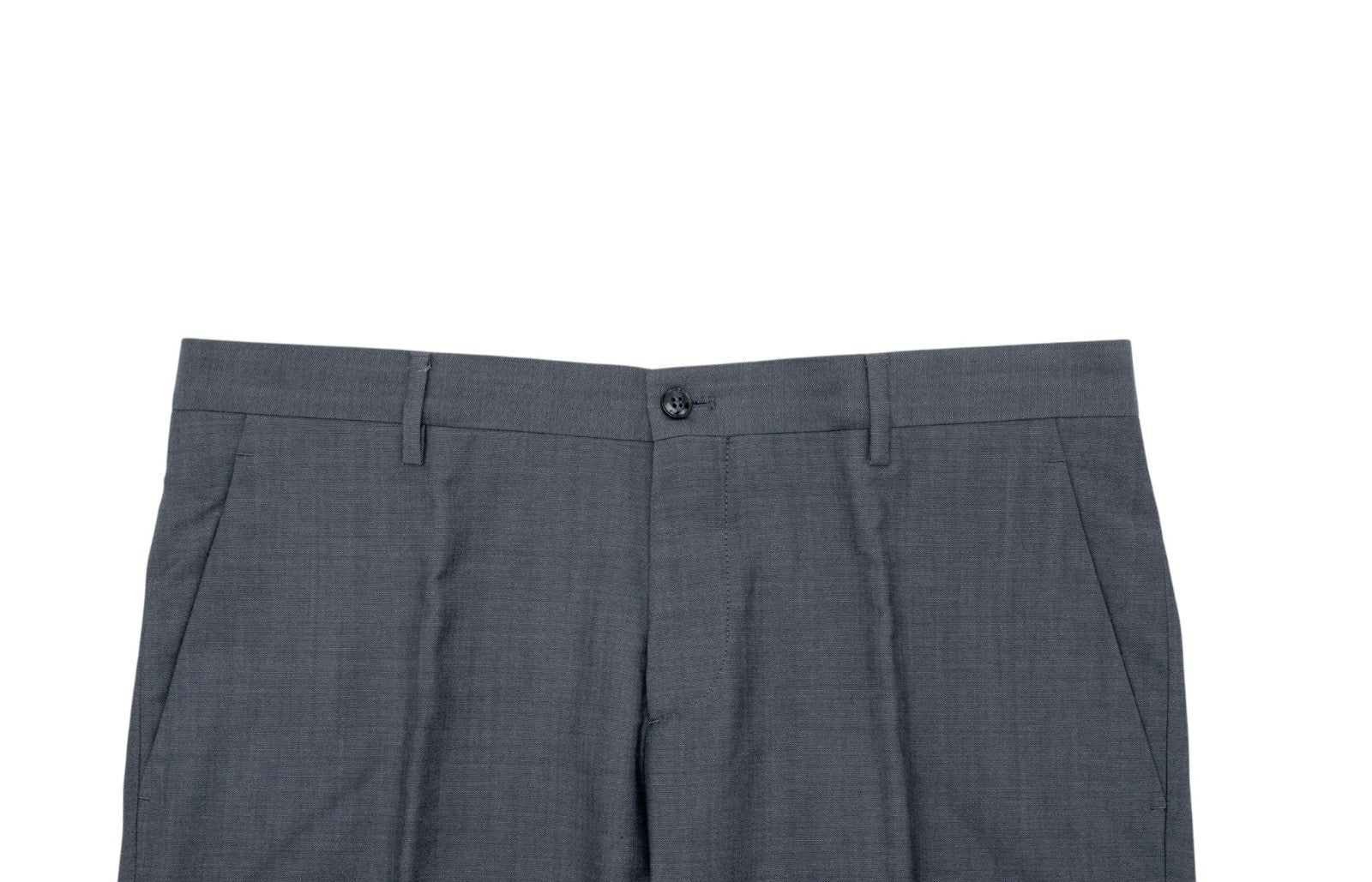 1600$ GIORGIO ARMANI Black Label Dress Pant Fine Wool Bluish Grey 36 US 52 IT