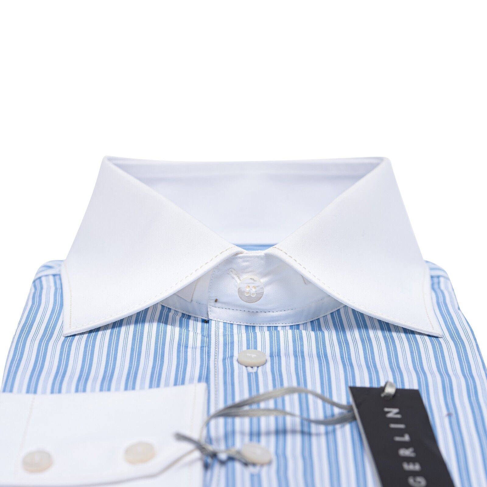 690$ ITALIAN LUXURY GERLIN Shirt Blue Cotton 16 - 41 9E BIJAN