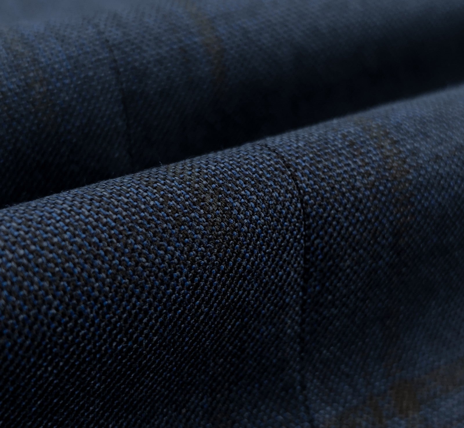 $6400 ISAIA NAPOLI "Sanita" Blue Navy Suit Hand-Sewn Windowpane Fine Wool