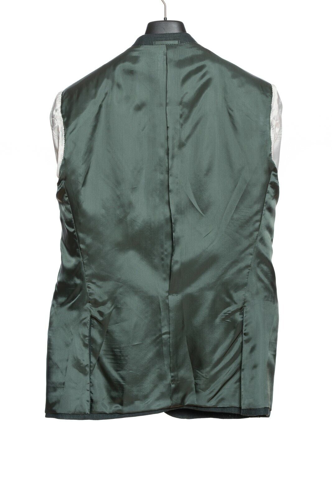 2180$ BELVEST Sartorial Jacket Solid Green Petroleum Linen Wool Silk Drop7 Short