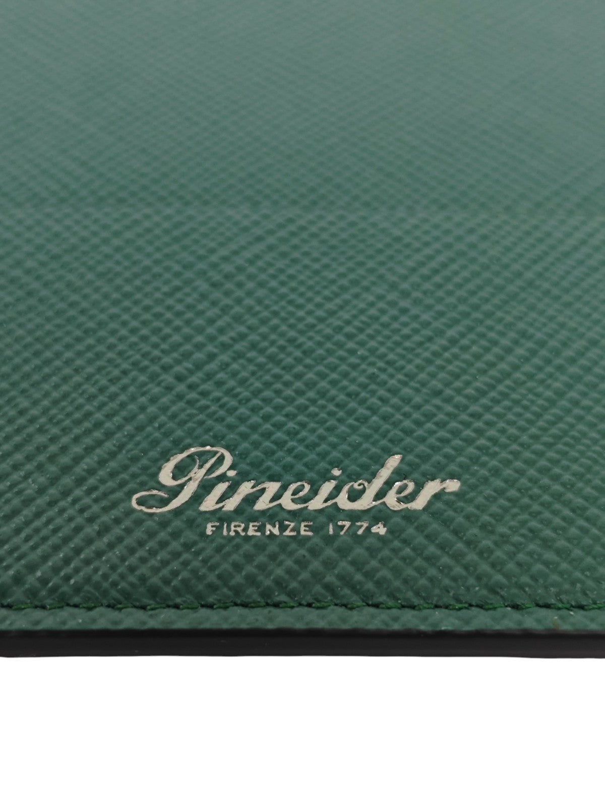 270$ PINEIDER FIRENZE Phone Holder Crossbody Green Saffiano Anti-Scratch Calf
