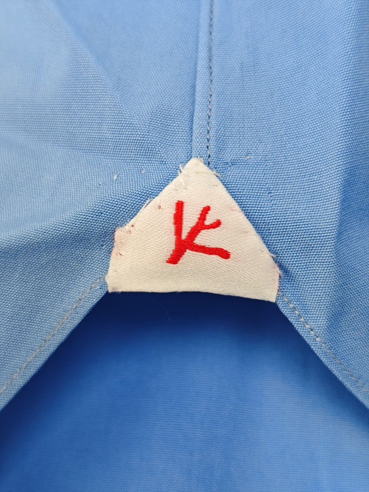 780$ ISAIA "Mix" Dress Shirt Blue Solid Medium Cotton 15 - 38
