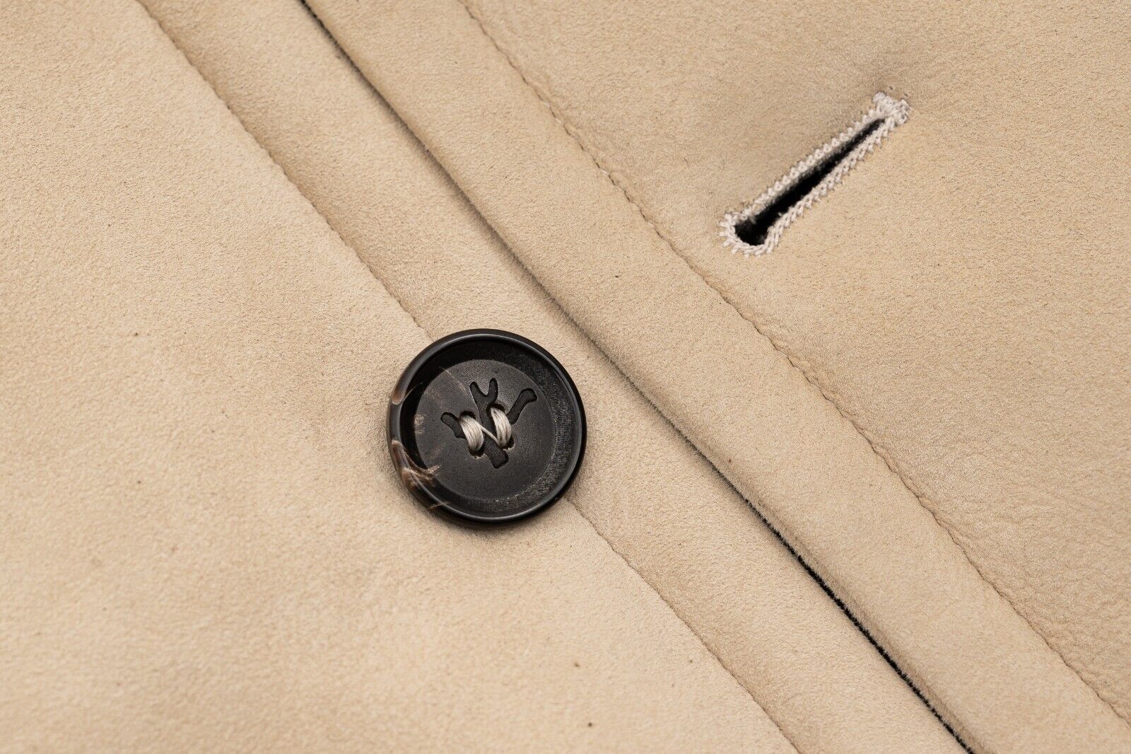 7400$ ISAIA NAPOLI Beige Shearling Jacket Coat 100% Lambskin Leather 38 US 48 EU