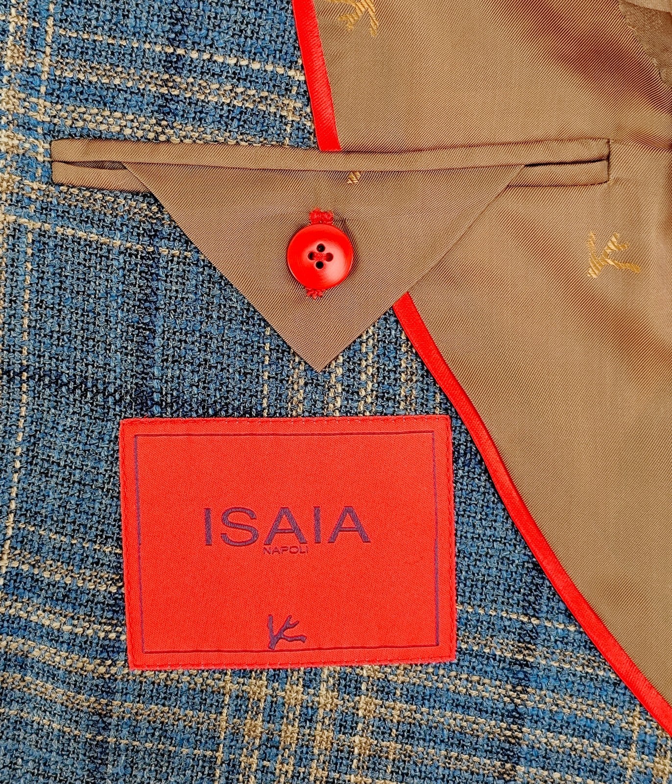 $4850 ISAIA NAPOLI "Capri" Blue Hand-Sewn Sport Coat Wool Silk 34 US / 44 EU 8R