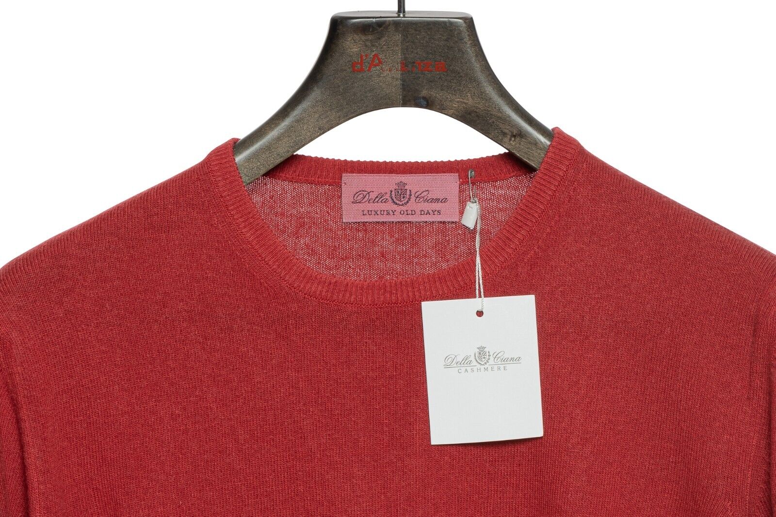 420$ DELLA CIANA CASHMERE Sweater Merinos Wool / Cashmere Red Dyed 40 US / 50 EU