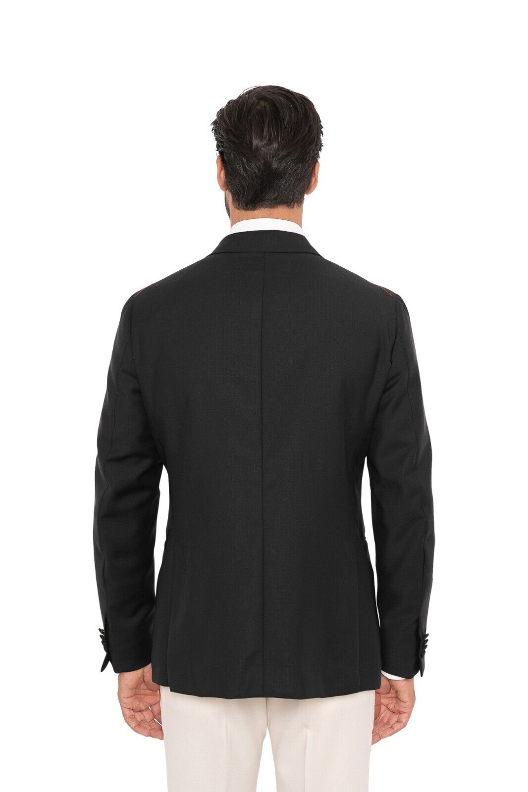 $5600 ISAIA NAPOLI Black Tuxedo Formal Jacket Wool / Mohair 40 US / 50 EU 7R