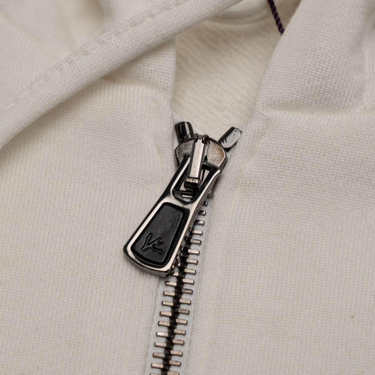 $1850 ISAIA NAPOLI White Full Zip Track Jacket Jersey Cotton - Silk Size S