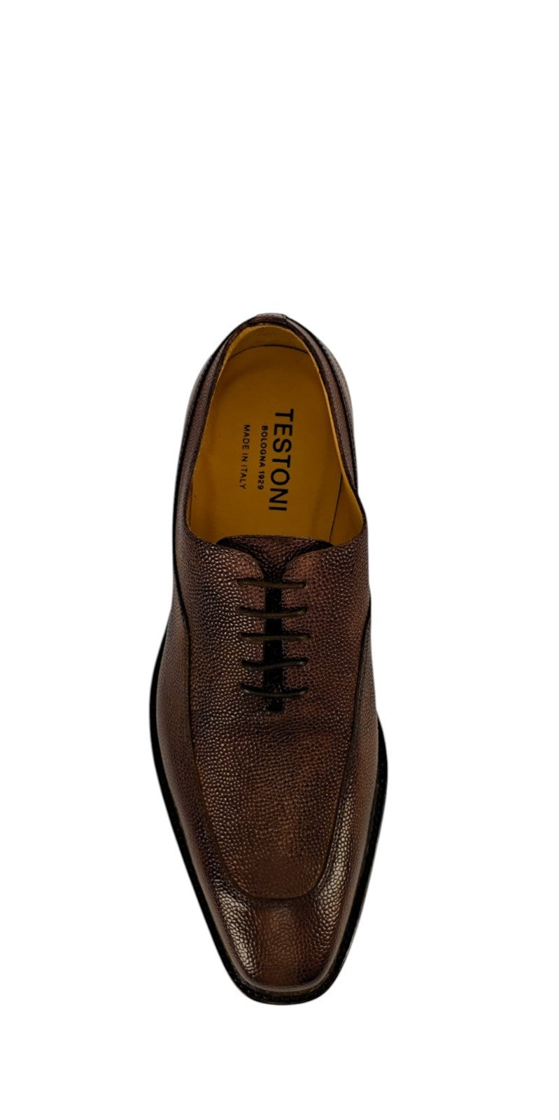 1800$ TESTONI Oxford Shoes Norwegian Welted Caviar Calf 8 UK / 9 US / 42 IT