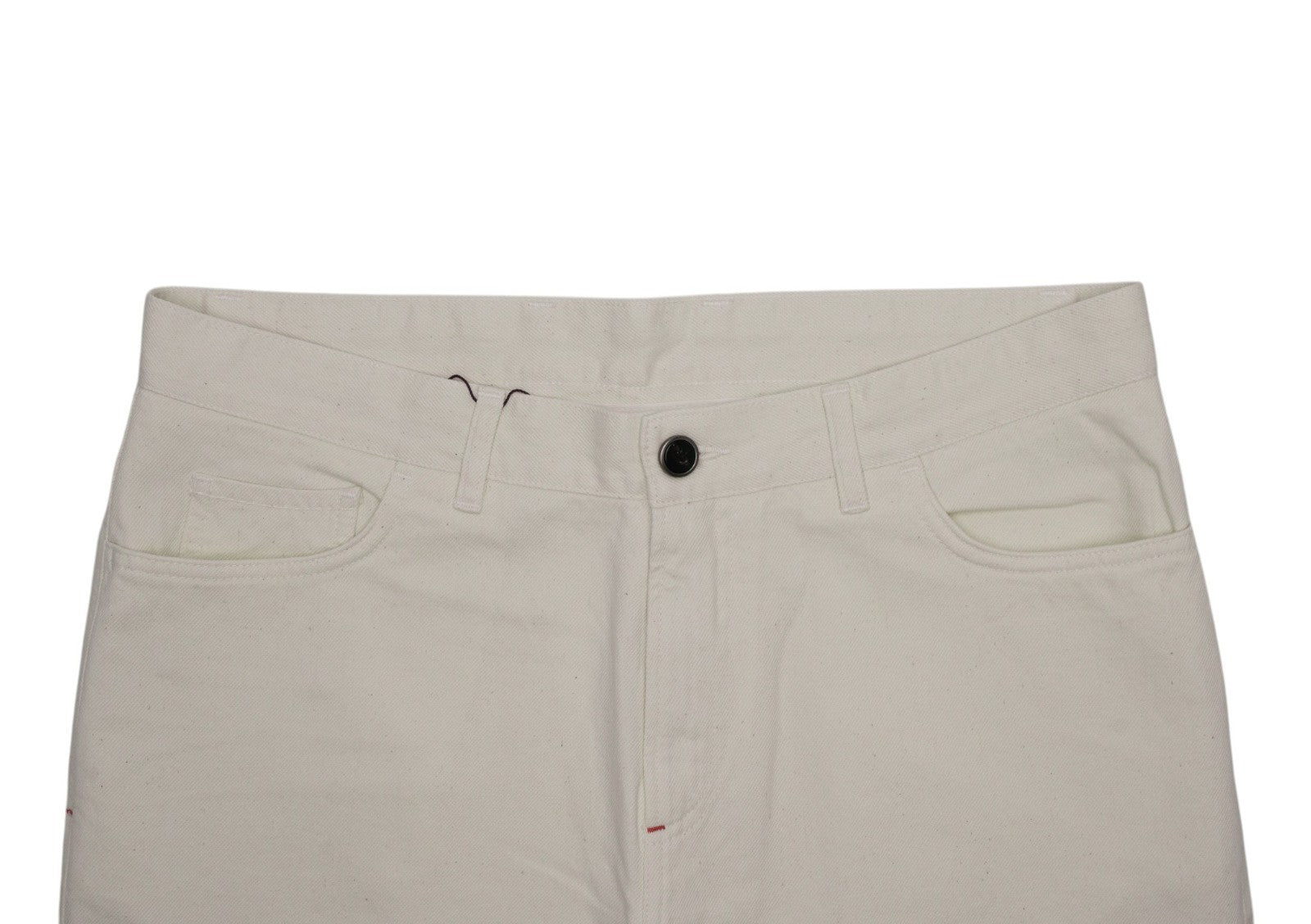 690$ ISAIA NAPOLI Ivory Denim Jeans 5 Pockets Cotton Slim 36 US / 52 EU