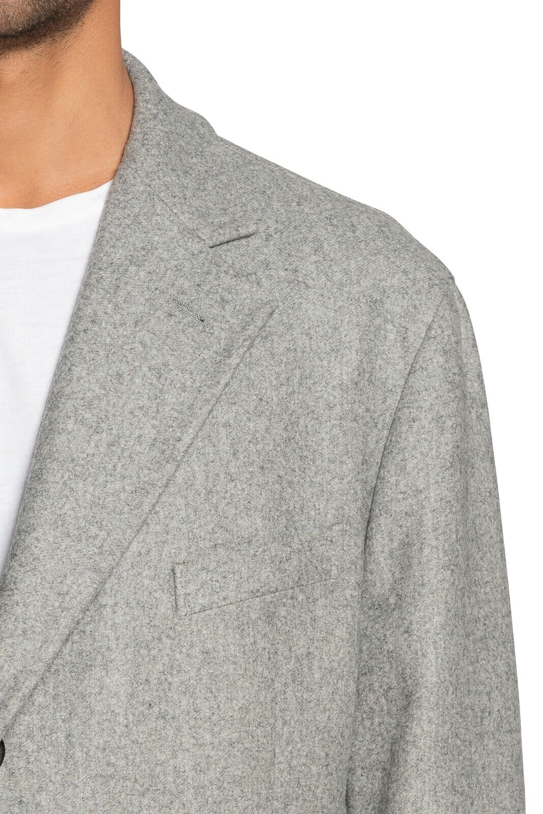 $1700 BOGLIOLI MILANO Single Breasted Grey Long Coat Heavy Wool 46 US / 56 EU