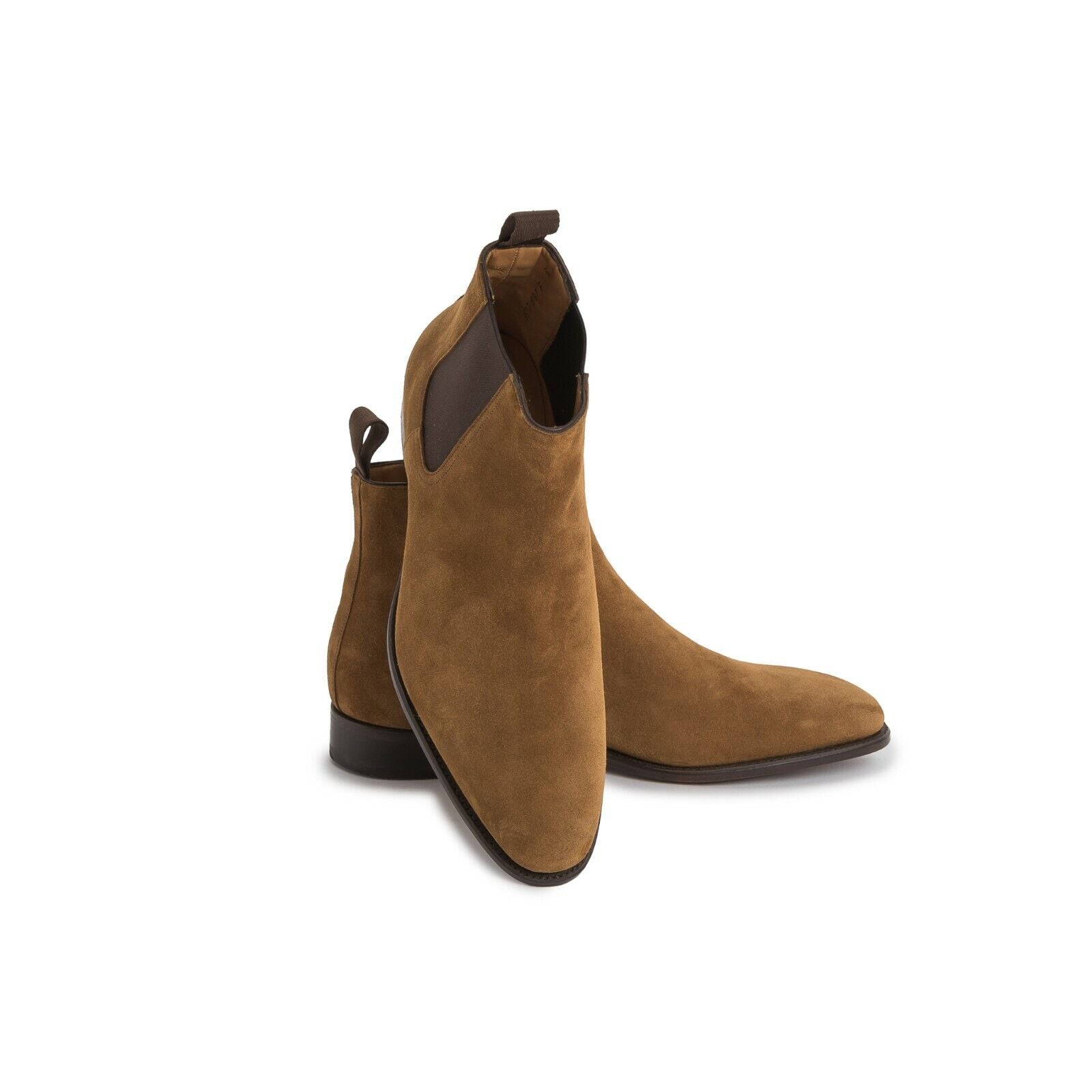 Carlos Santos Suede Chelsea Boot Snuff Brown Goodyear Welted Style 9517