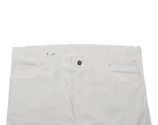 925$ ISAIA NAPOLI "SpaccaNapoli" White Pant Cotton Cashmere 38 US / 54 EU R