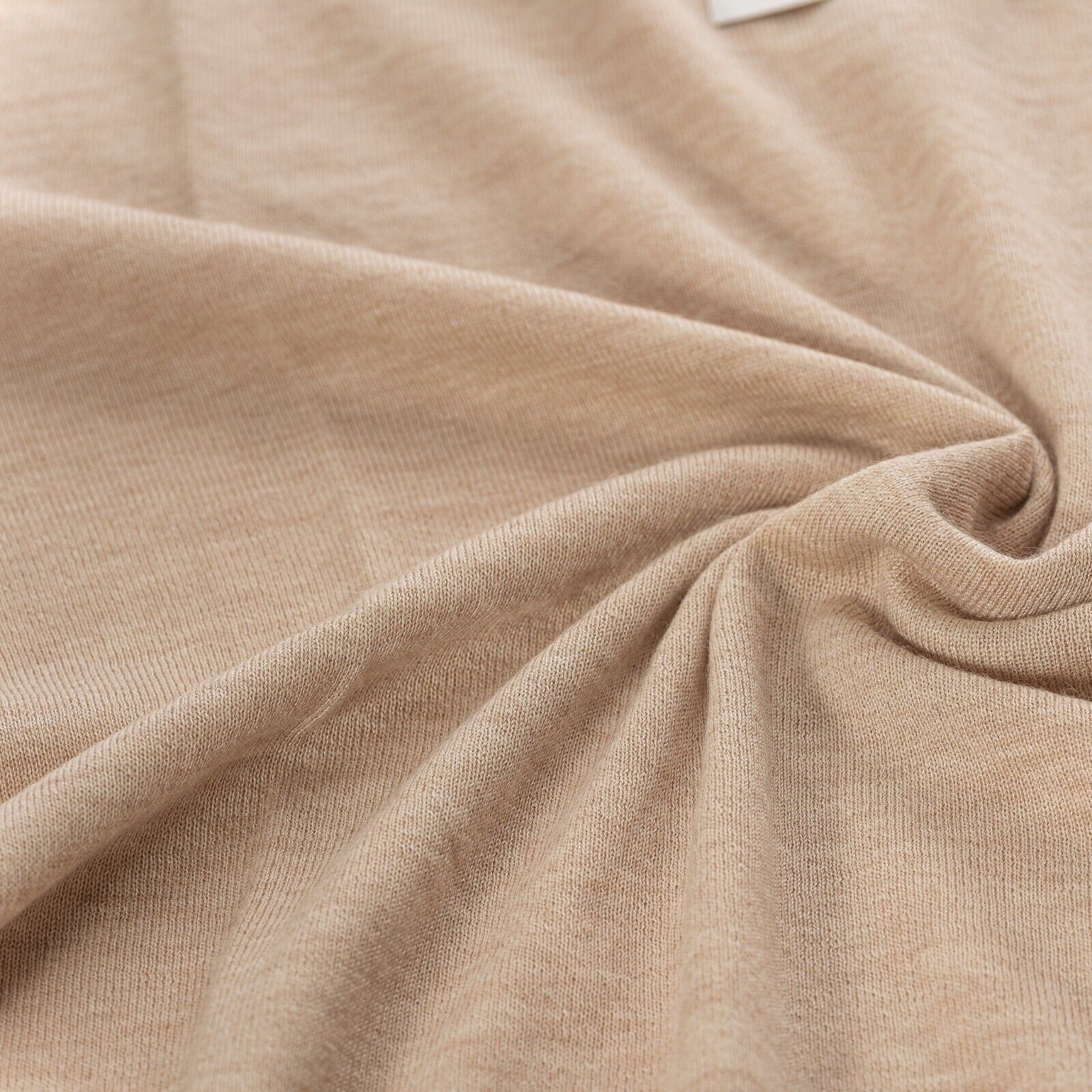 $2000 FEDELI CASHMERE Beige Crewneck Sweater 90% CASHMERE 10% VICUNA Ultra Rare