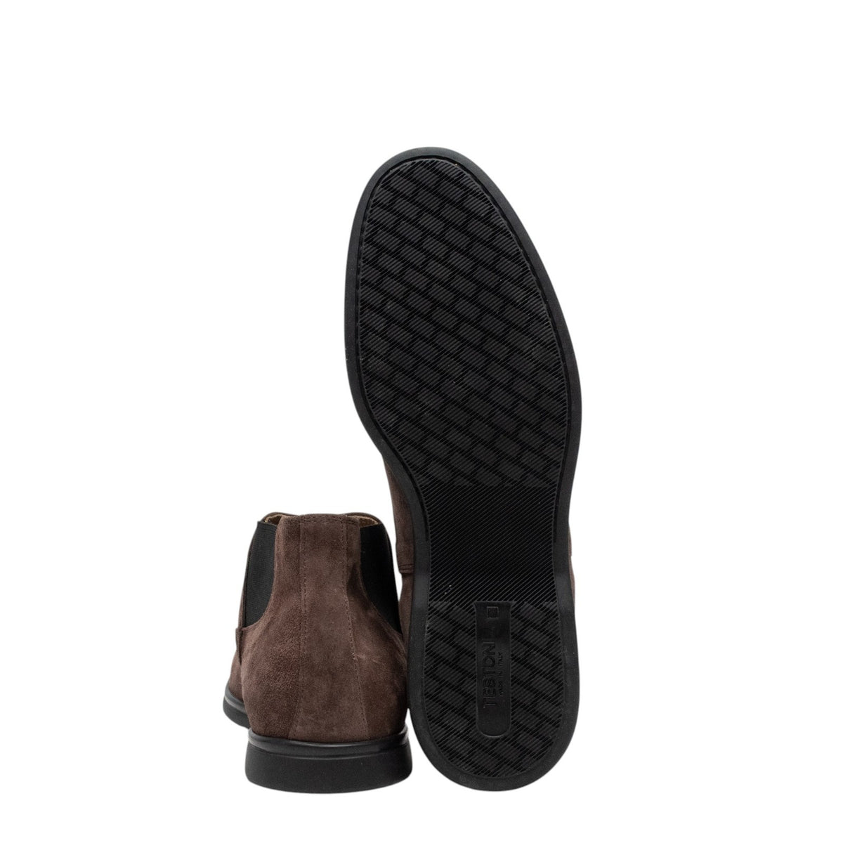 1350$ TESTONI "Portonovo" Chelsea Boot Shoes Eco Suede Brown 8 UK / 9 US / 42 IT