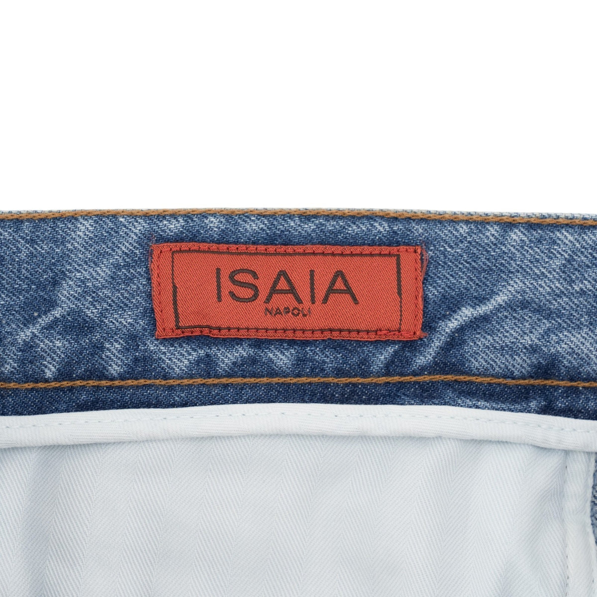 795$ ISAIA NAPOLI Light Blue Denim Jeans 5 Pocket Pant 100% Cotton 30 US / 46 EU