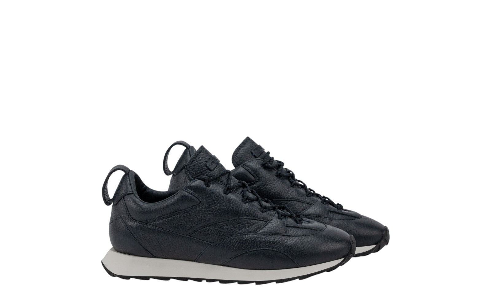 1050$ GIORGIO ARMANI Sneaker Shoes Lace-Up Gray Blue Leather 7 UK / 8 US / 41 IT