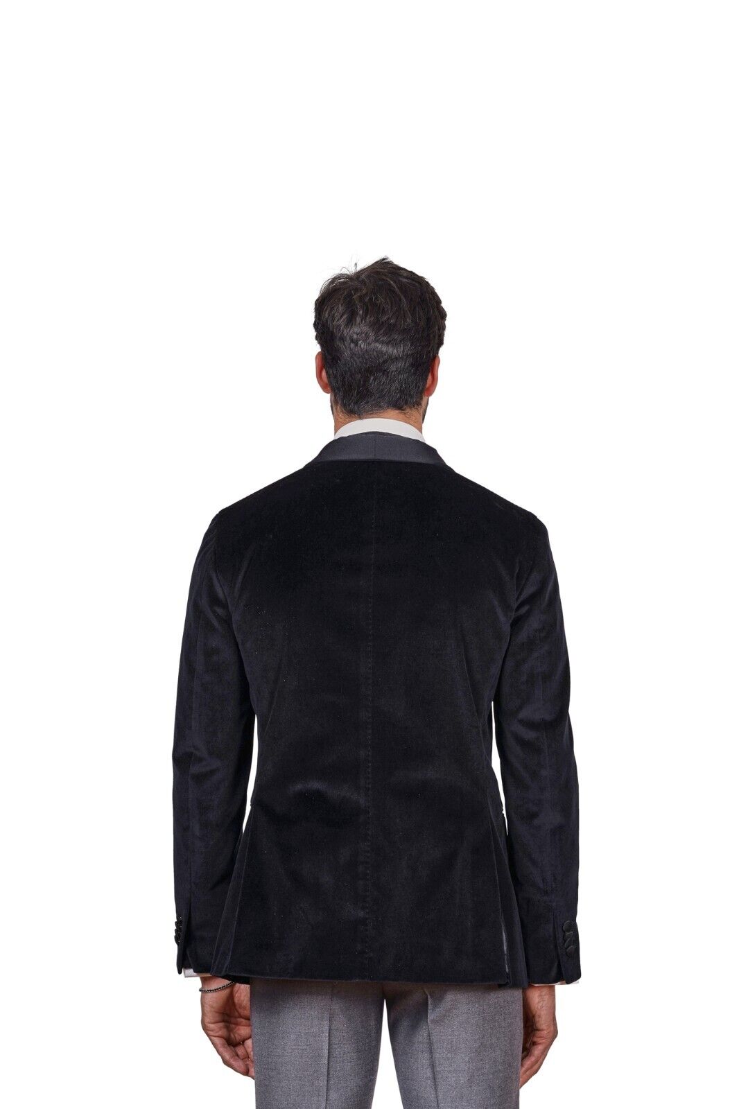 1850$ Luxury BOGLIOLI MILANO Jacket Tuxedo Black Velvet Cotton Made in Italy