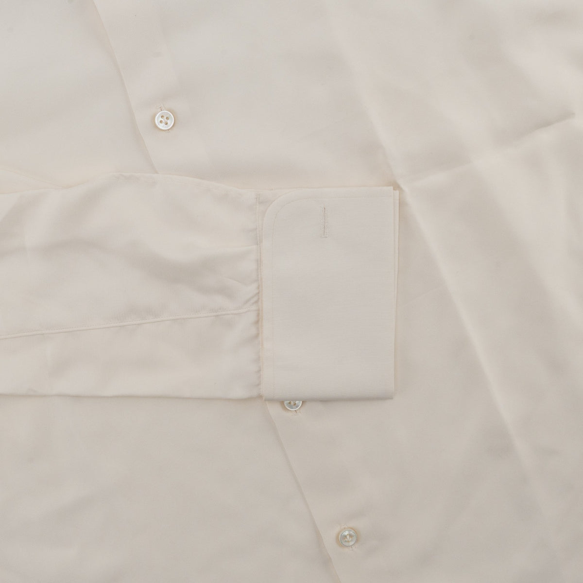 950$ RUBINACCI NAPOLI Ivory 7 Hand Made Steps Shirt 100% Silk 16 - 41