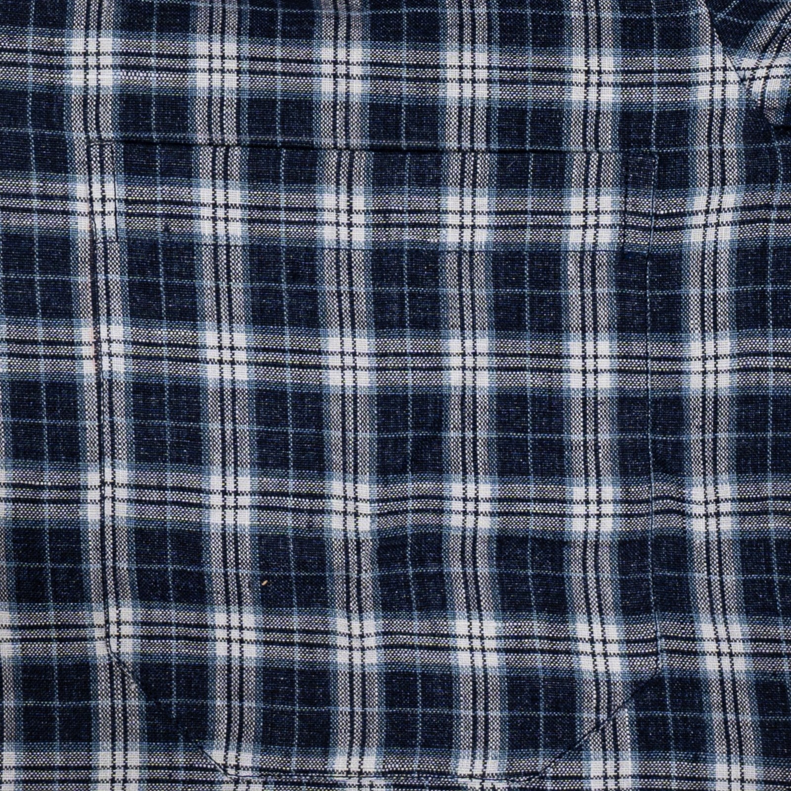 670$ RUBINACCI NAPOLI "Vintage Archive" Blue Checks Hand-Sewn Dress Shirt Linen