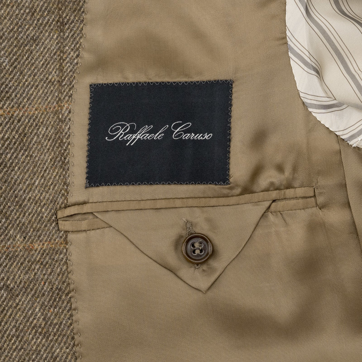 2650$ RAFFAELE CARUSO Brown Sport Coat LORO PIANA Cashmere / Goat 38 US / 48 IT