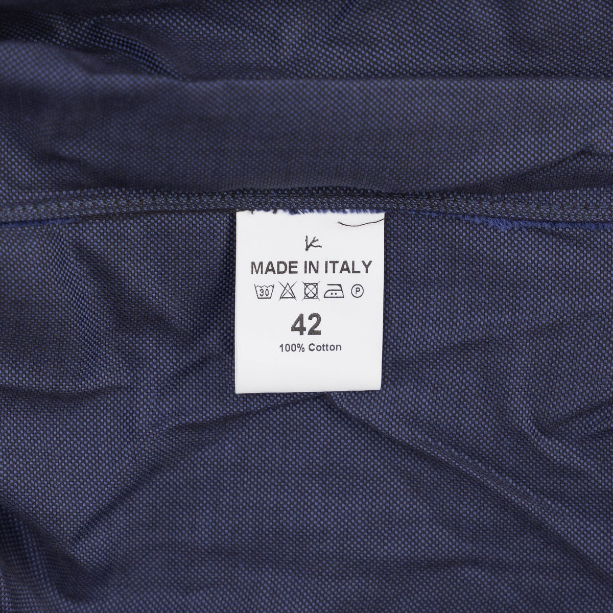 850$ ISAIA "Western" Casual Shirt Pockets Blue Hounstooth Fine Cotton 16.5 - 42