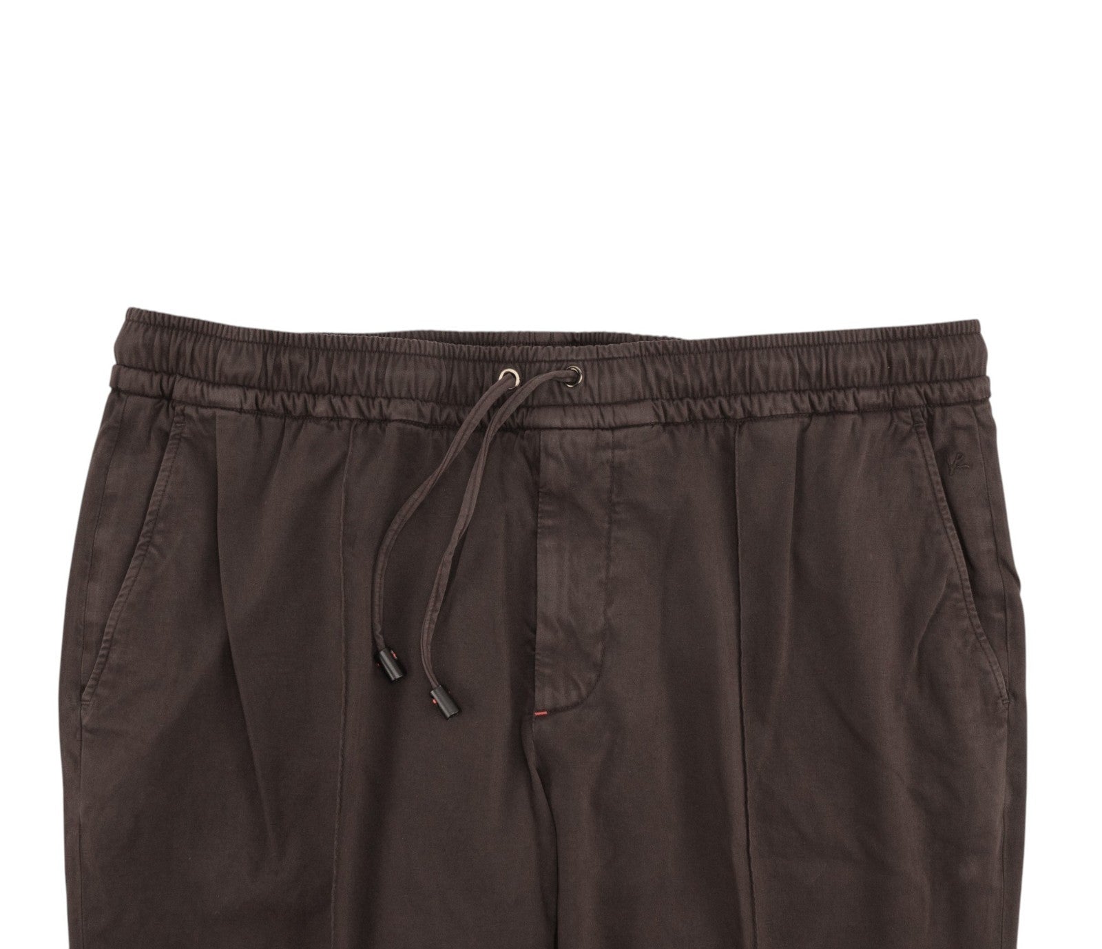 1290$ ISAIA NAPOLI Brown Drawstring Pant Cotton - Cashmere Relaxed 44 US / 60 IT
