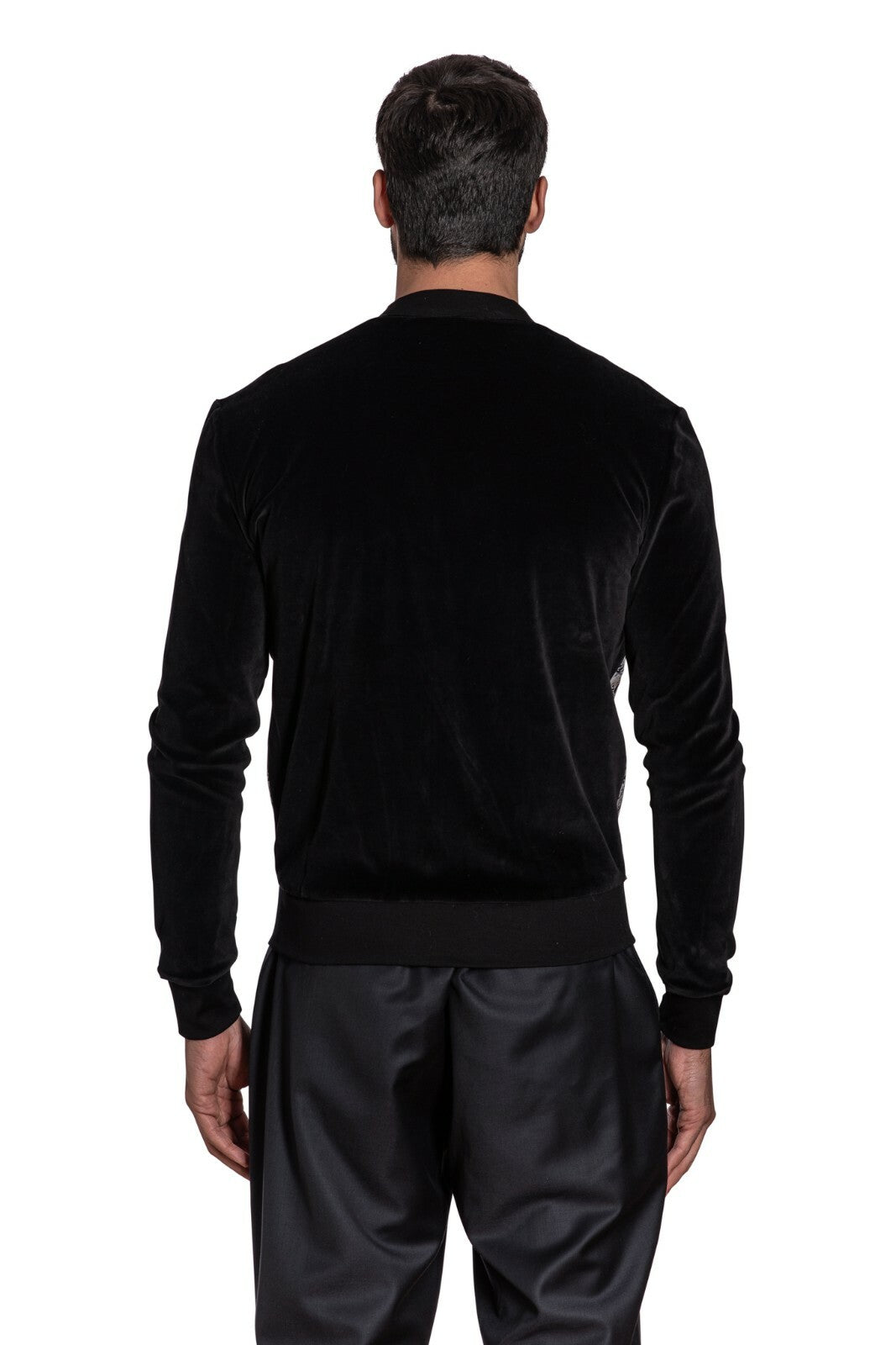 2250$ GERLIN Jacket Bomber Abstract 100% Silk + Velvet Size M BIJAN