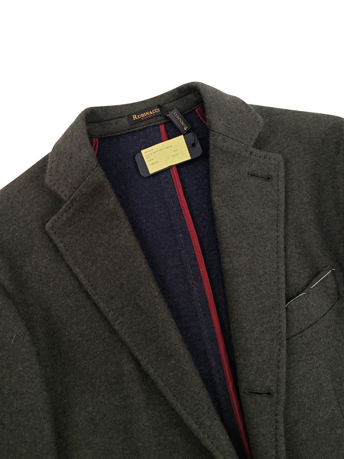 $2200 RUBINACCI NAPOLI Green Off Jacket Blazer Soft Cashmere 34 US / 44 EU ( XS)
